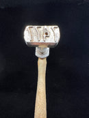 Unusual Chromed  2lb FLEUR-DE-LIS Timber / Log  Marking Hammer