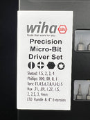 WIHA 27 pc ESD Micro Bit Driver Set in Metal case includes ESD Handle, Extension & Bits