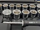 New Old Stock EXPERT by FACOM E031813 - 1/4 and 3/8" Drive 43pc Metric and Imperial Ratchet / Socket set 12pt - Cardon Tools