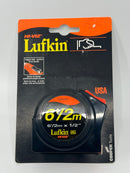 New Old Stock LUFKIN USA Made Hi-VIZ 6'/2m Tape Measure - Discontinued