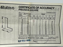 New Old Stock Mitutoyo 916-106  Precision Bevel Edge Square – Stainless Steel – Grade 00 –  75 x 50mm 