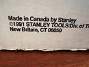 New Old Stock - New in Box - ( 1991) Stanley made in CANADA 14" Tool Box with Tray - ALL METAL 