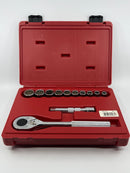 New Old Stock PROTO USA made TorquePlus 12pc High Polish 1/2" Dr 12 pt Socket Set with Ratchet  7/16" - 1" Range