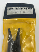 New Old Stock 7" Lindstrom Sweden 2411 D 70 90-Degree Angled Circlip Pliers for External Circlips on Shafts, Forged Tip
