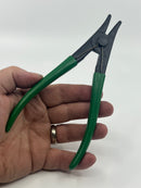New Old Stock 7" Lindstrom Sweden 2411 D 70 90-Degree Angled Circlip Pliers for External Circlips on Shafts, Forged Tip