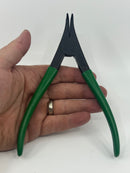 New Old Stock 7" Lindstrom Sweden 2411 D 70 90-Degree Angled Circlip Pliers for External Circlips on Shafts, Forged Tip