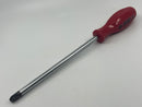 HUGE New Old Stock WIHA No. 313 W. Germany SOLID RED Handled POZIDRIV 4 x 200 SUPADRIV  Screwdriver - Cardon Tools