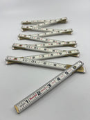 New Old Stock Starrett USA made 6' Engineers Wooden Folding Rule with Brass Hinges No. 91E - Discontinued 