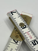 New Old Stock Starrett USA made 6' Engineers Wooden Folding Rule with Brass Hinges No. 91E - Discontinued 