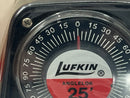 New Old Stock LUFKIN USA made 8425A 25' x 1" Anglelok Power Tape c/w ANGLE DIAL GAGE 