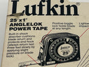 New Old Stock LUFKIN USA made 8425A 25' x 1" Anglelok Power Tape c/w ANGLE DIAL GAGE 