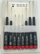 New Old Stock WIHA W. Germany Technicians Precision 8 pc HEX Driver Set .028" - 1/8"