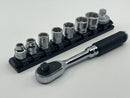 Koken made in Japan 3/8" Dr 9 Pc Z-SERIES 6pt  METRIC Ultra Short Socket Set 8-19MM 3285ZE