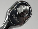 Koken Made in Japan SHORT Full Polish 1/4" Dr.  RATCHET 75mm KEY RING - WORKS ! 