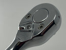 Koken Made in Japan SHORT Full Polish 1/4" Dr.  RATCHET 75mm KEY RING - WORKS ! 