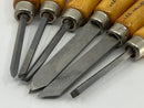 Vintage Lee Valley Tools 6pc Miniature Wood Lathe Turning Tool Set ( Skews, Scrapers, Parting Tool etc) - Discontinued