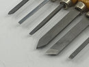 Vintage Lee Valley Tools 6pc Miniature Wood Lathe Turning Tool Set ( Skews, Scrapers, Parting Tool etc) - Discontinued
