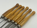 Vintage Lee Valley Tools 6pc Miniature Wood Lathe Turning Tool Set ( Skews, Scrapers, Parting Tool etc) - Discontinued