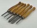 Vintage Lee Valley Tools 6pc Miniature Wood Lathe Turning Tool Set ( Skews, Scrapers, Parting Tool etc) - Discontinued
