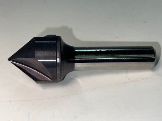 KEO USA Made 1" x 82 deg 3 Flute Carbide TIAIN Countersink 1/2" Shank 55757-TiAIN