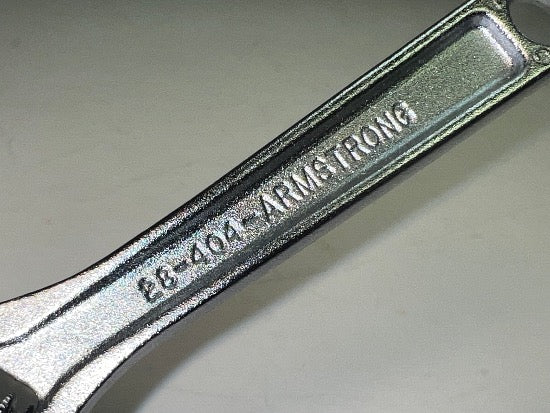 TINY New Old Stock ARMSTRONG 4" Adjustable Wrench CHROME Finish Made in USA