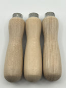 3 New Old Stock 5"  LUTZ Waxed Vermont Birch Hardwood File / tool Handle with Short Ferrule 