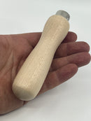 3 New Old Stock 5"  LUTZ Waxed Vermont Birch Hardwood File / tool Handle with Short Ferrule 
