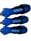 3pc WIHA 3k series #45891 Made in Germany Proturn Square Drive Screwdriver Set #1, #2 and #3