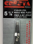 New Old Stock General Tools Made in Japan 5-1/8" Stainless Steel SMOOTH Jaw Needle Nose Pliers - Cardon Tools