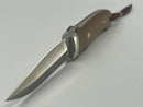 Stunning Short Double Edged Hollow Ground Vintage Mike Silvey Short Fixed blade Knife 