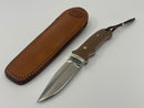 Stunning Short Double Edged Hollow Ground Vintage Mike Silvey Short Fixed blade Knife 