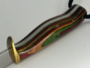 Beautiful Vintage ( 1995)  Hand Made Eric Seguin 3-5/8" Blade Fixed Blade Knife with Sheath Made in Canada