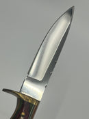 Beautiful Vintage ( 1995)  Hand Made Eric Seguin 3-5/8" Blade Fixed Blade Knife with Sheath Made in Canada