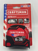 New Old Stock (2019)  CRAFTSMAN USA made Heavy Duty AutoLock 8m / 26' Tape Measure