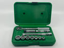 New Old Stock USA Made SK S-K Tools  11pc 3/8" Drive Ratchet & 6pt  Socket Set 