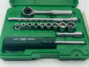 New Old Stock USA Made SK S-K 13pc 1/4" Drive Ratchet & 6pt  Socket Set