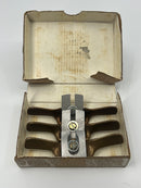 Vintage Aldon USA made Set of 3 Luthiers Miniature Bronze Spokeshaves complete in Box