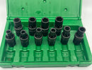 New Old Stock SK S-K USA made 10 pc 1/2" Drive UNIVERSAL Impact Socket Set 10mm - 19mm Range No.34351