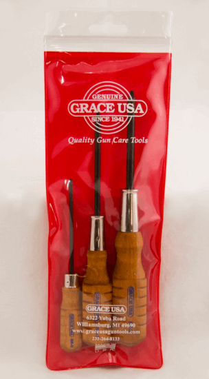 Grace USA 3 Piece Square Recess Screwdriver Set