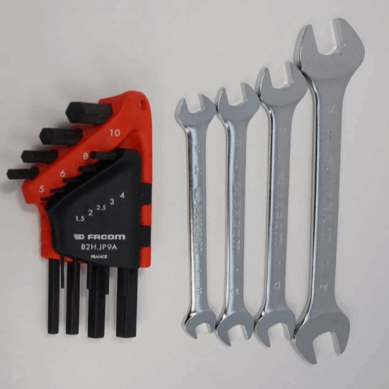 FACOM France 4pc Open End METRIC Wrench Set and 9pc Hex Key Set. Metric