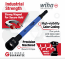 Wiha 6 Piece Color Coded Magnetic Nut Setter SAE Set 1/4" - 9/16" No. 70486 - Cardon Tools