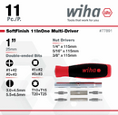 Wiha SoftFinish 11inOne Multi-Driver Screwdriver 77891 - Cardon Tools