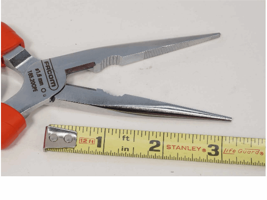 FACOM France Long Needle Nose Pliers with Side Cutters + Ergo Grips