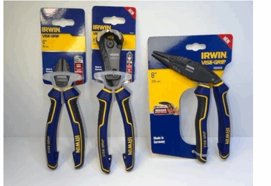  3pc Irwin Vise-Grip Made in Germany Ergomulti ,High Leverage End Cutters & Diagonal Pliers