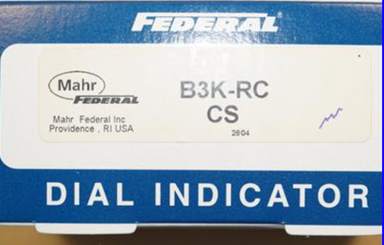 Mahr Federal USA made .050 Range Dial Indicator. 0.00025" GRADUATIONS