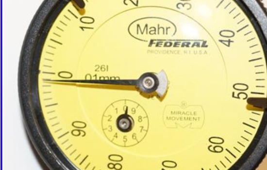 Mahr Federal USA made 2.5mm Range Dial Indicator. 0.010mm GRADUATION