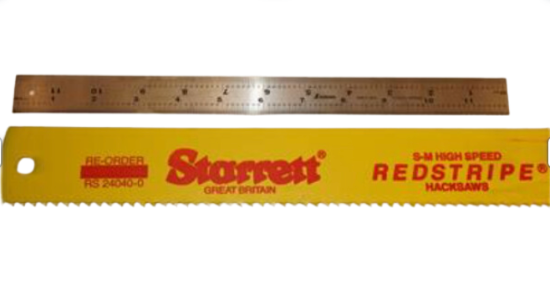 Starrett Redstripe 24" x 2" x .100" 4 TPI HSS Power Hacksaw Blade RS