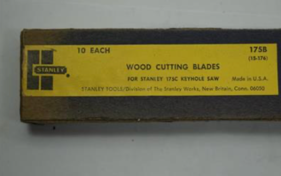 New Old Stock Stanley Wood Cutting KEYHOLE SAW  blade for Turret head saw. 175B USA Made - Cardon Tools