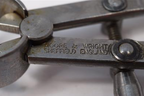 New OLD Stock Moore & Wright UK Made 3" Outside Toolmakers Calipers