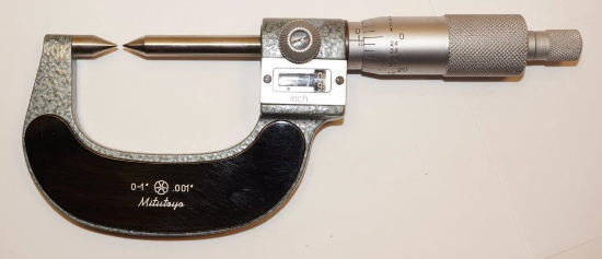 Mitutoyo 0-1" 45 Degree Point Digital Micrometer. 0.001" GRAD. Japan